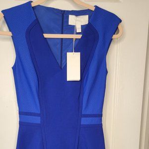 BOSS by HUGO BOSS Women's Blue V-neck Sheath Dress | Dadama